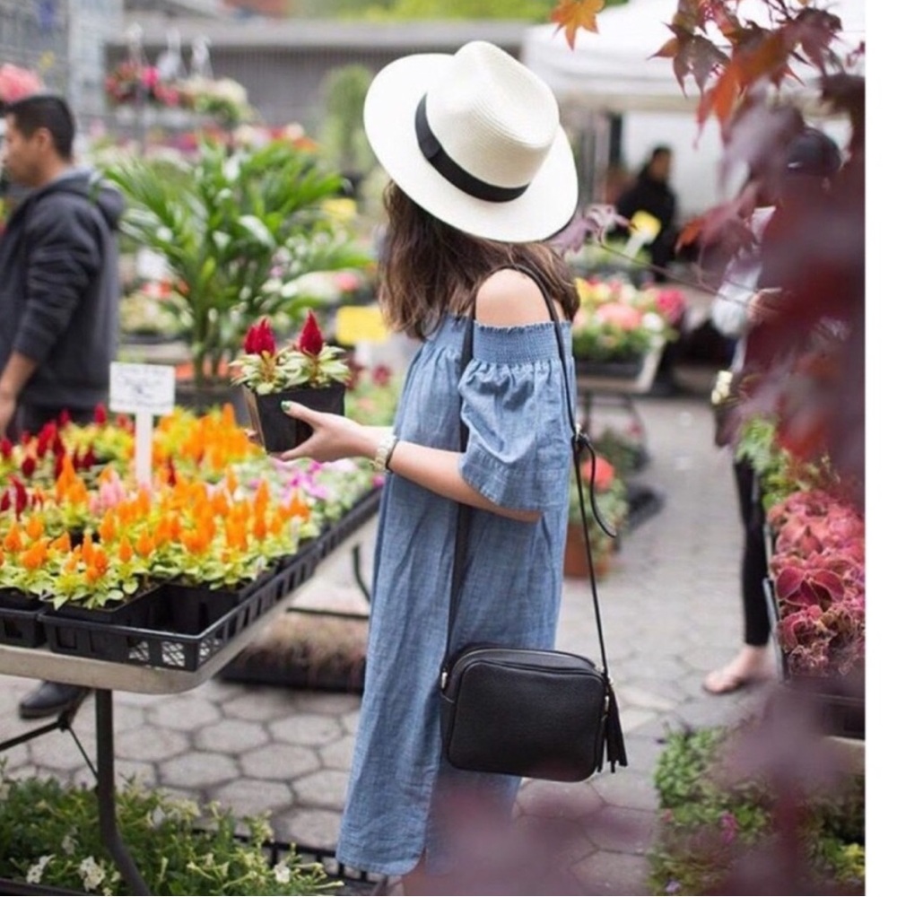 J. CREW Off-Shoulder Chambray Dress